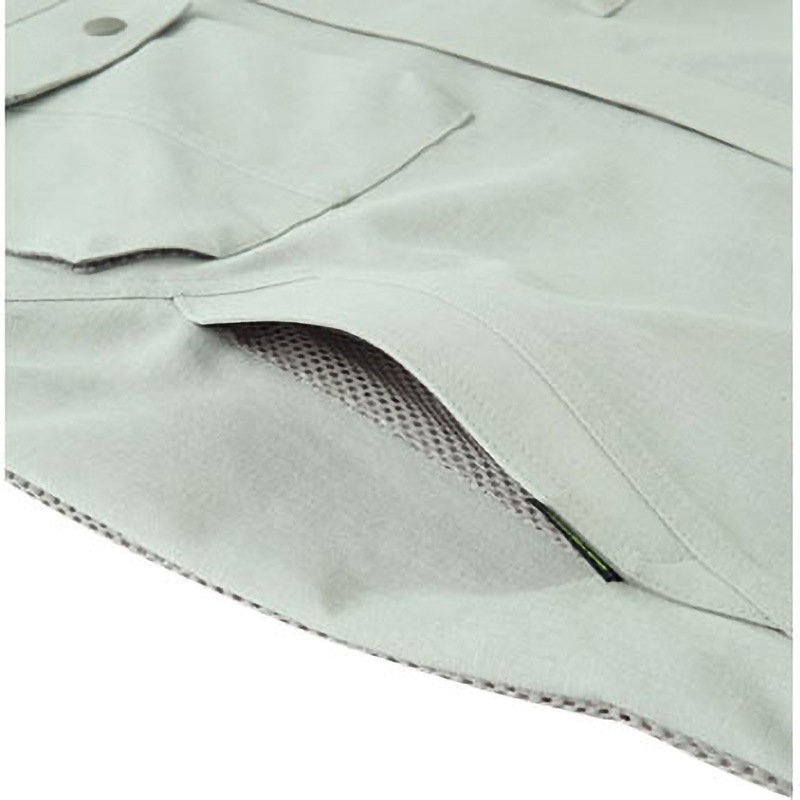 59901 DAIRIKI 半袖ブルゾン 59901 大川被服 混率(%):ポリエステル75・綿25 グレー色 S着丈56.5cm