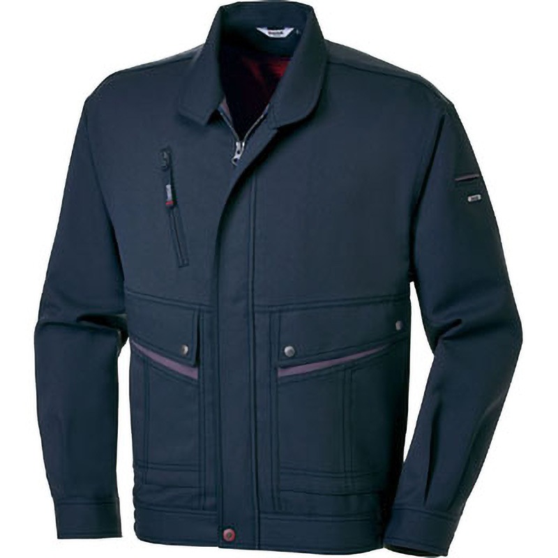 60012 Kansai 長袖ブルゾン 60012 大川被服 ポリエステル100% コン色 S着丈58cm