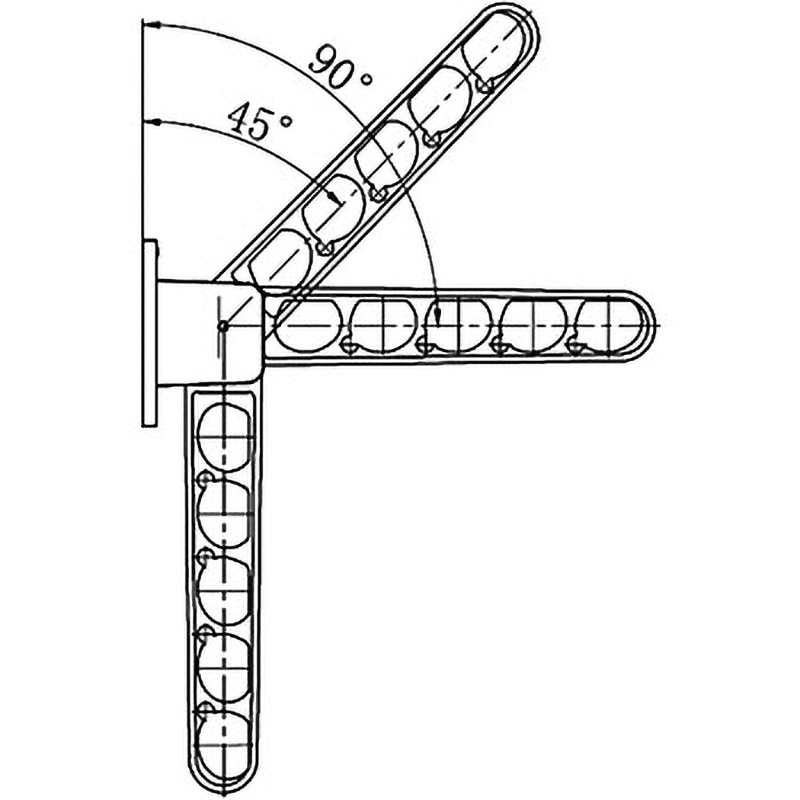 M450S 物干金具 壁取付 モノタロウ 壁付型 ホワイト色 全長450mm M450S 物干金具 壁取付 モノタロウ 壁付型 ホワイト色 全長450mm
