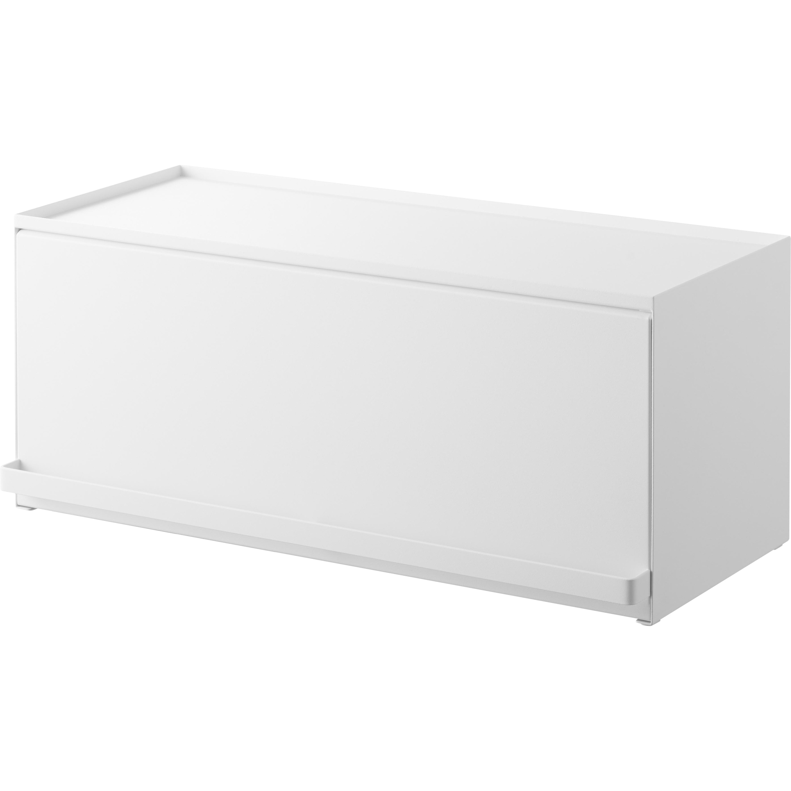 1454 前が開くキッチンカウンター上収納ラック タワー ホワイト