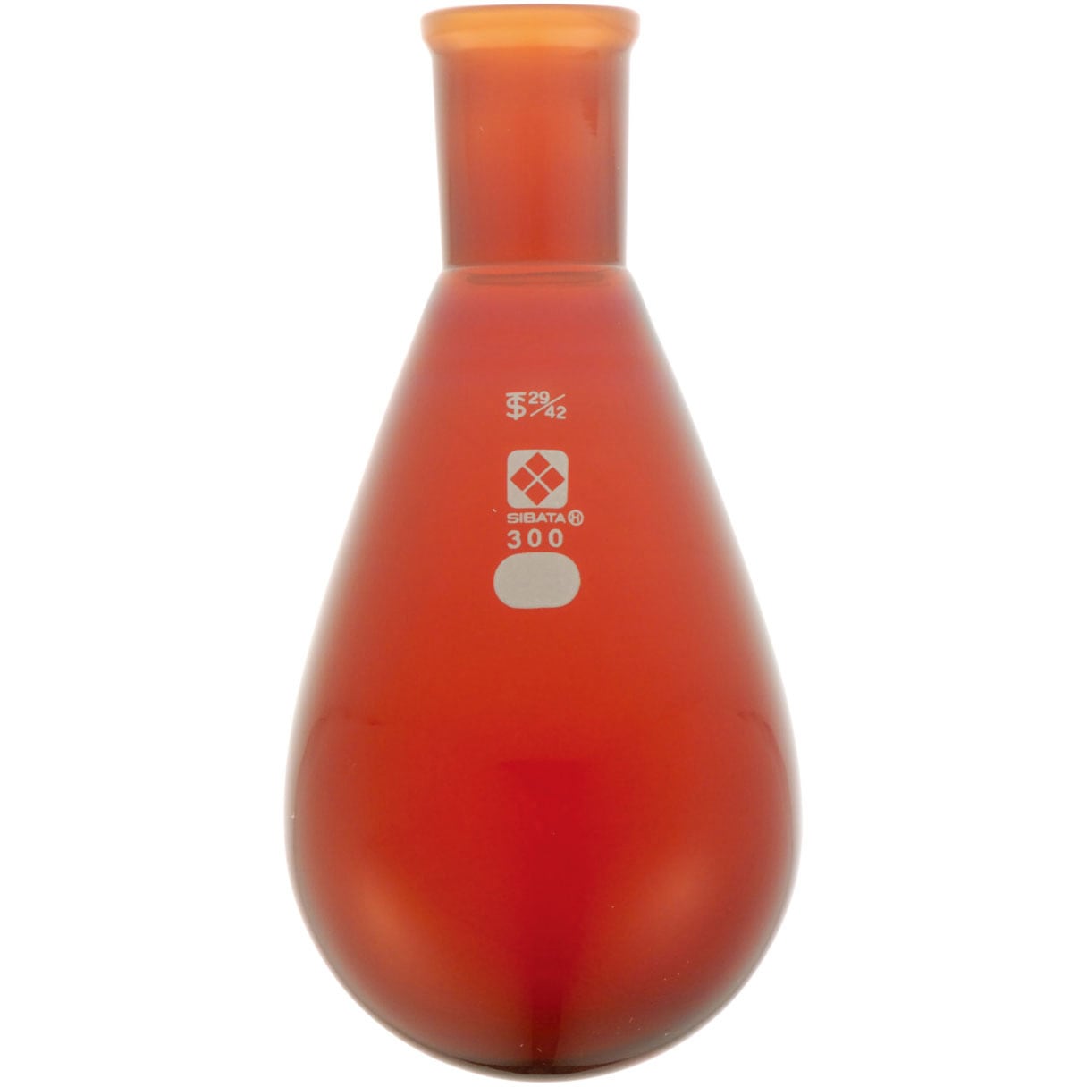 005270-19300 共通摺合なす形フラスコ 茶褐色 SIBATA(柴田科学) 300mL   005270-19300