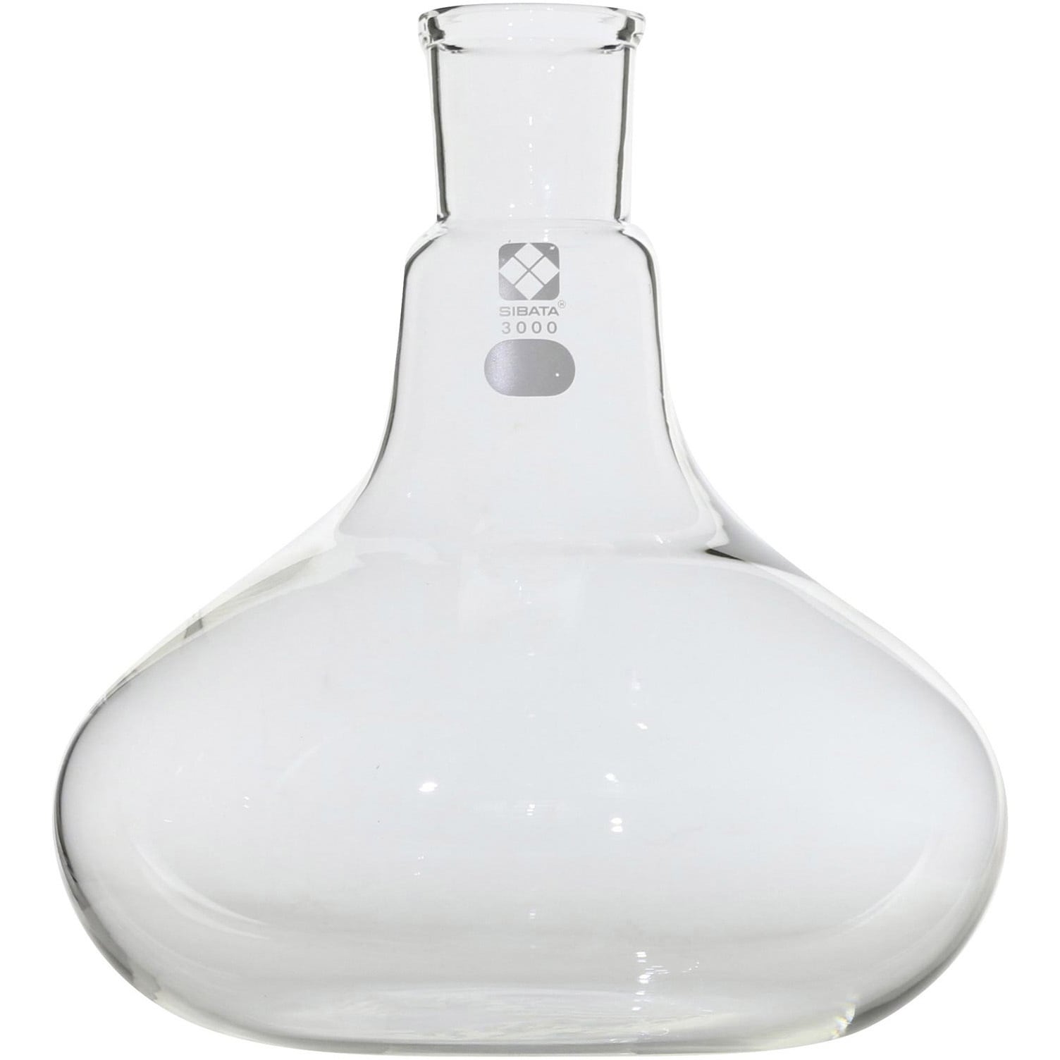 010670-30001 かぶ形フラスコ SIBATA(柴田科学) 摺合せ口焼40/50(ゴム