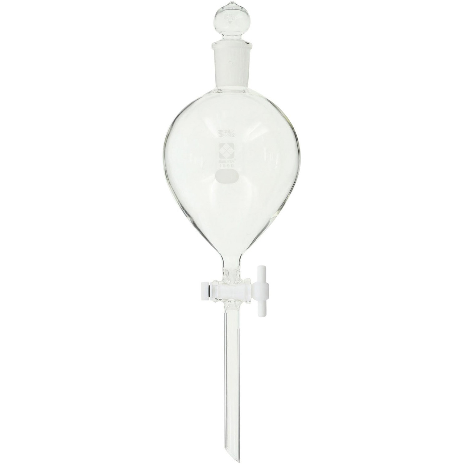 014250-1000 分液ロート PTFEコック付 SIBATA(柴田科学) 容量1000mL コックTF-19