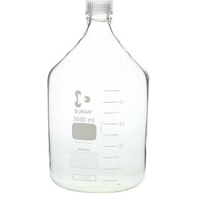 017200-50003 ねじ口びん(メジュームびん) 透明キャップ付 DURAN 5000mL  1個 017200-50003