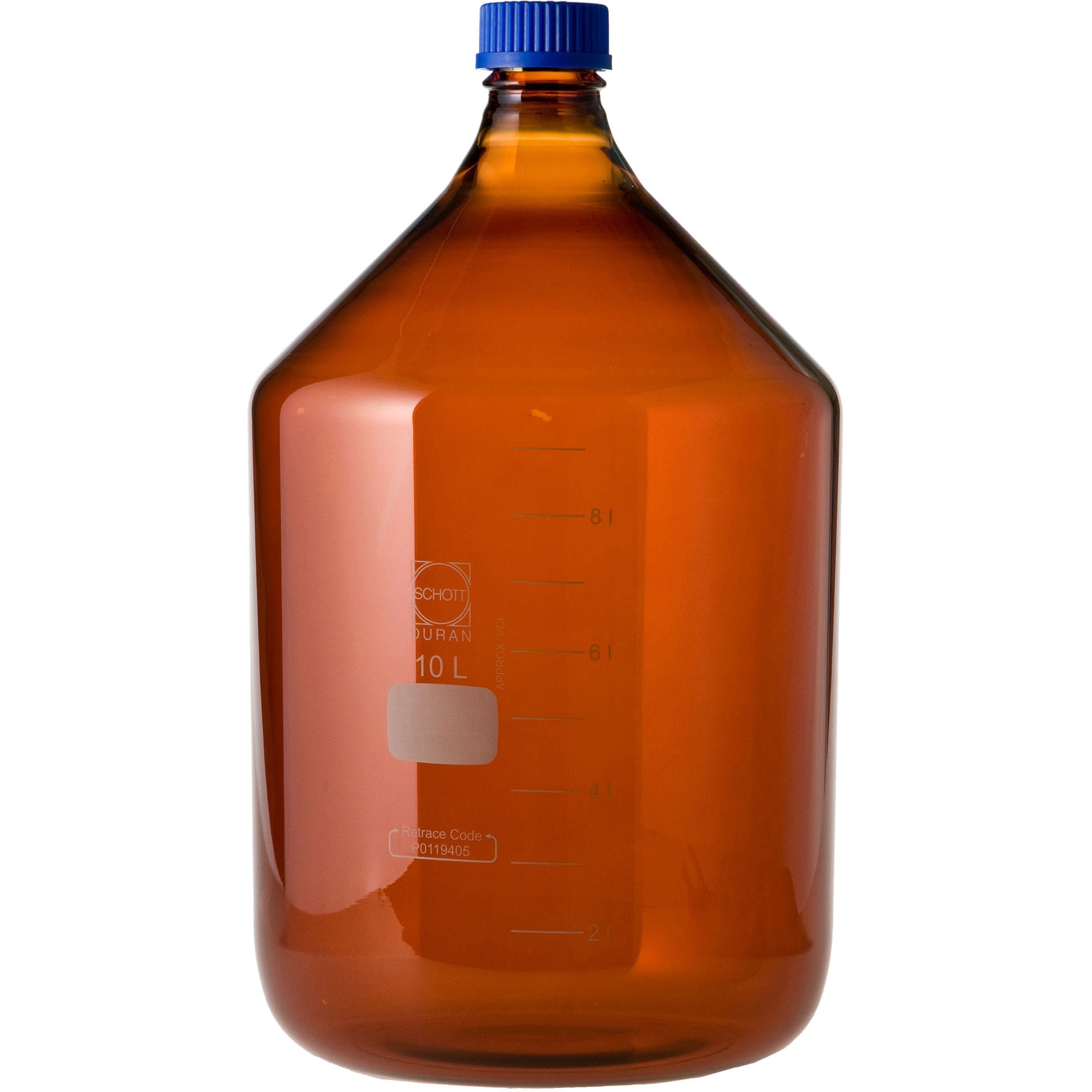 017210-10000 ねじ口びん(メジュームびん) 茶褐色 青キャップ付 DURAN 10L  1個 017210-10000 59,988円
