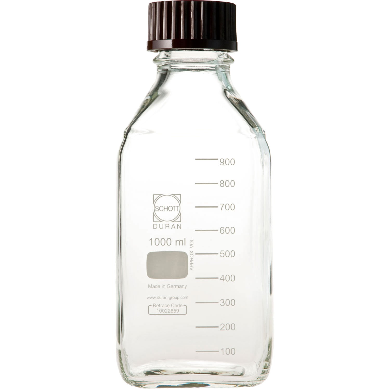 017230-10001A ねじ口角びん(メジュームびん) 赤キャップ付 DURAN 1000mL  1箱(10個) 017230-10001A 33,787円