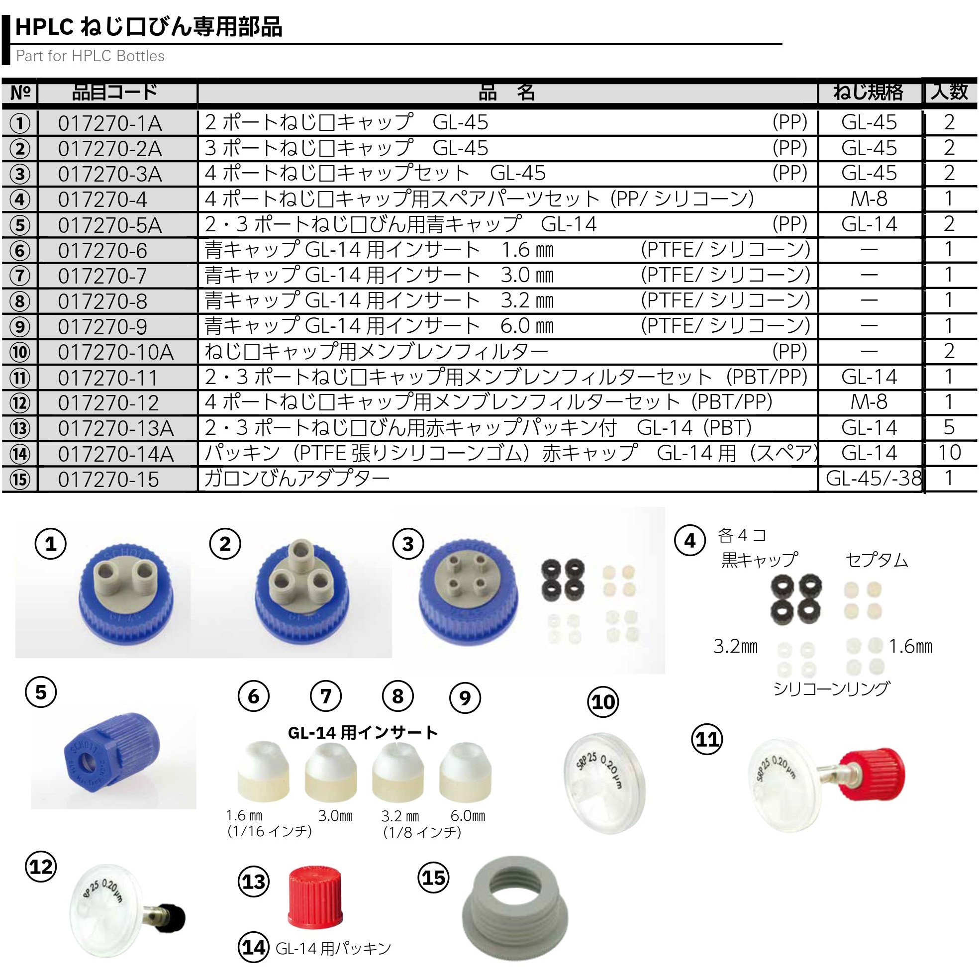 017390-2000 HPLC溶媒ボトル びんのみ DURAN ねじ規格GL45 2000mL 1本