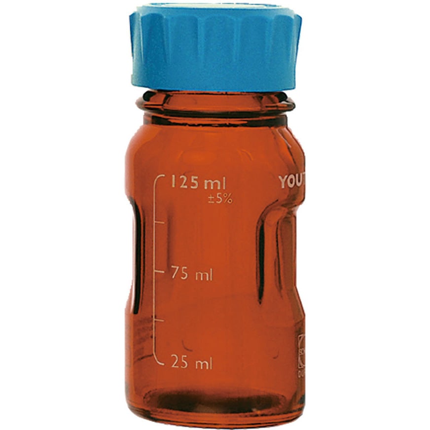 017320-125A ユーティリティーねじ口びん 水キャップ付 DURAN 125mL  1箱(4個) 017320-125A