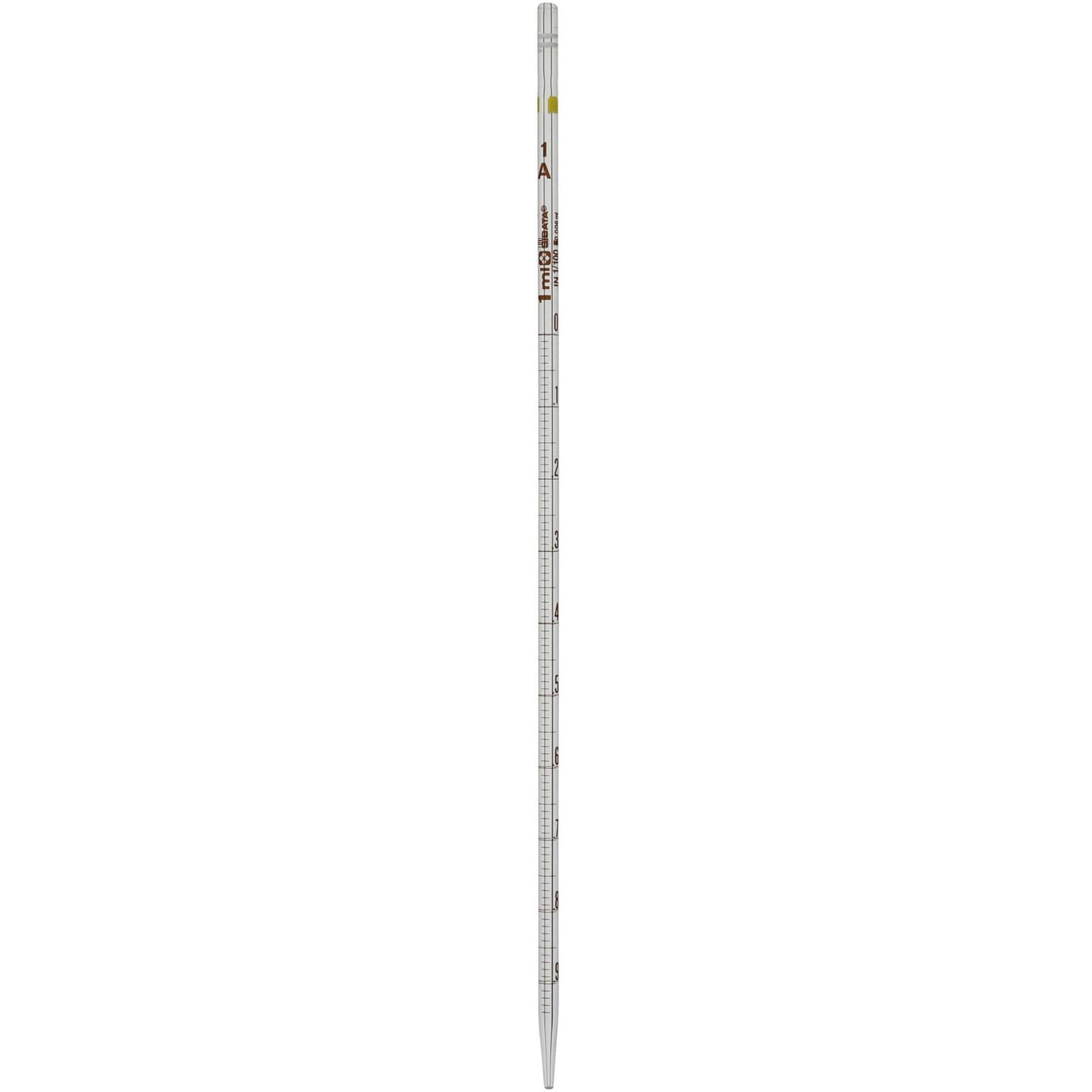 020020-1A メスピペット 先端目盛 スーパーグレード SIBATA(柴田科学) 容量1mL 綿栓止/有  1箱(10本) 020020-1A