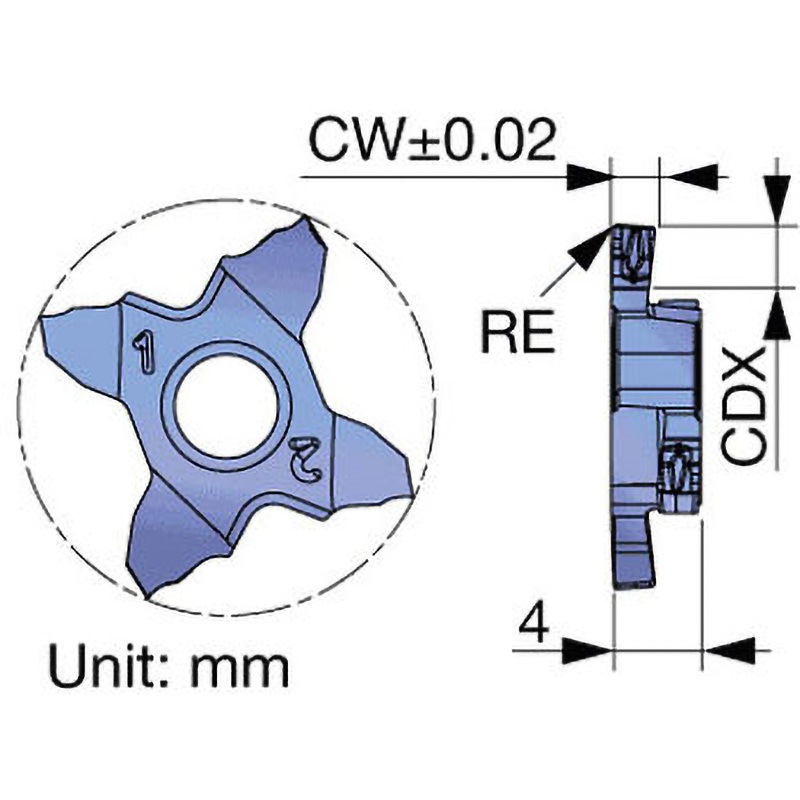 TCS18R100-010 AH8005 溝入れ突切り用チップ TCS18R/L 1箱(5個) タンガロイ 【通販モノタロウ】