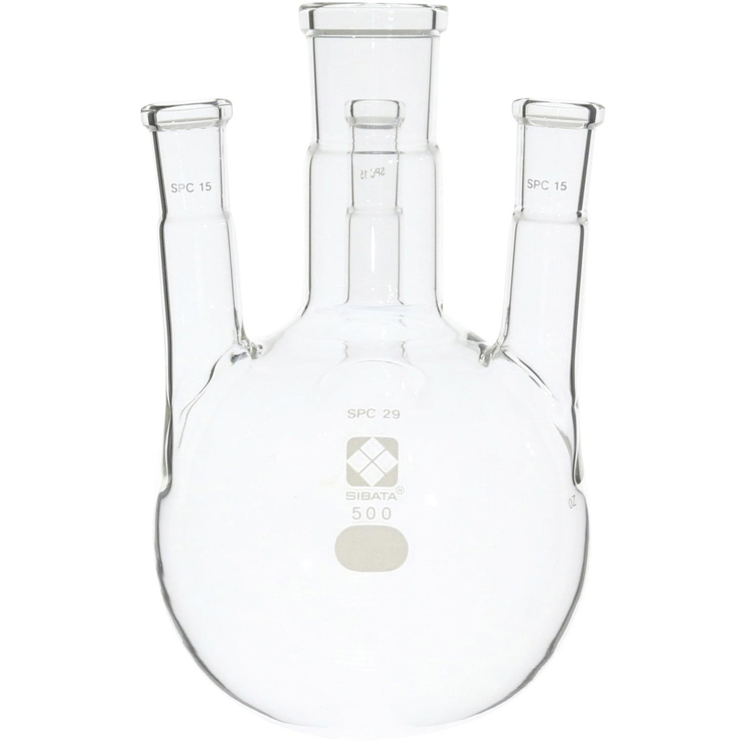 030180-15500 SPC四口丸底フラスコ SIBATA(柴田科学) 500mL   030180-15500