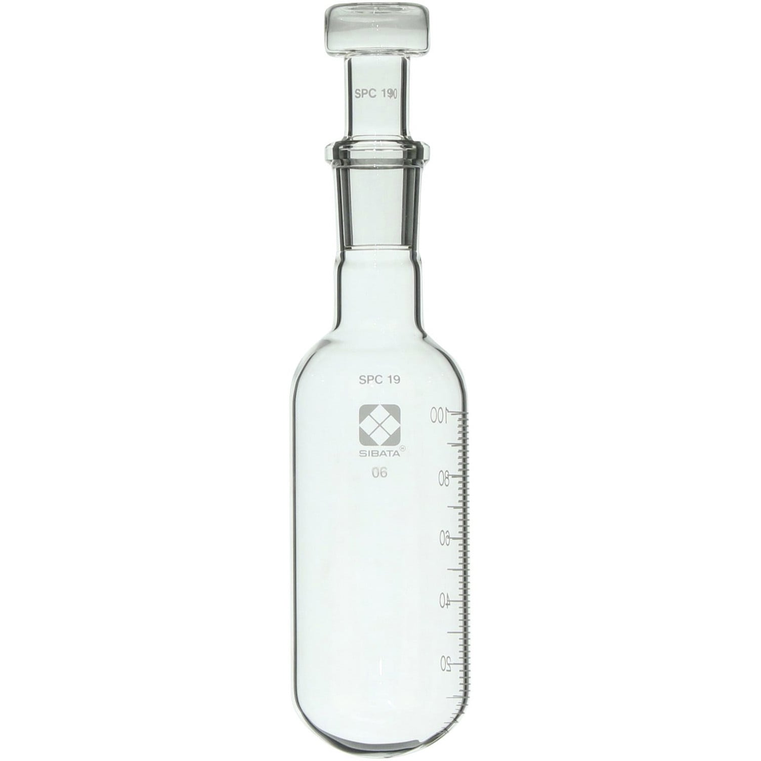 030870-19100 SPC受器 平栓付 目盛付 SIBATA(柴田科学) 100mL   030870-19100