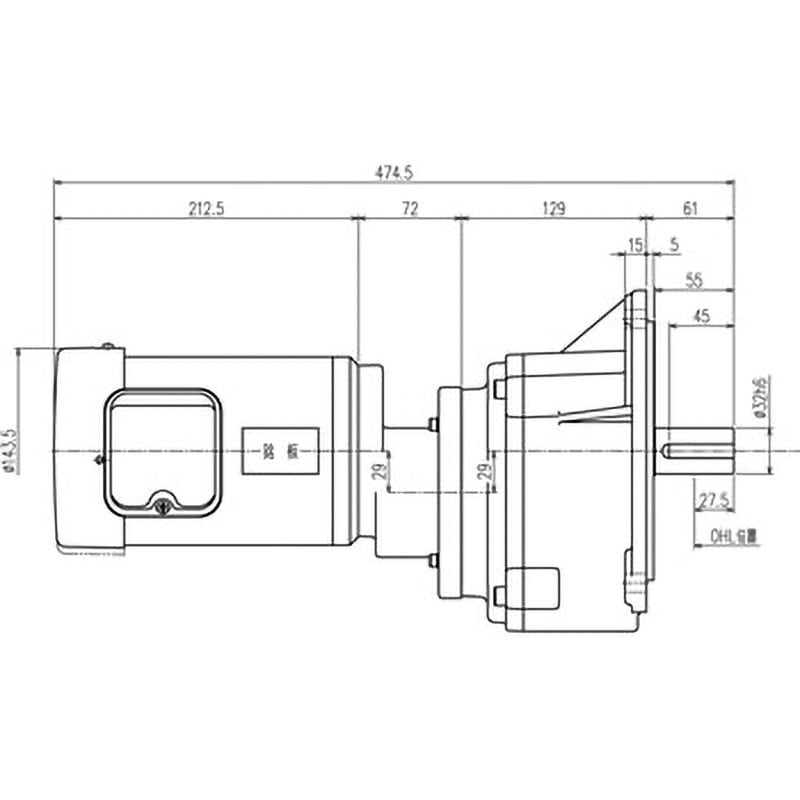 SMFB2-01-700 シグマー 平行軸単相100wフランジ取付形減速機 シグマー技研 新シリーズ 出力0.1kW ブレーキ付   SMFB2-01-700
