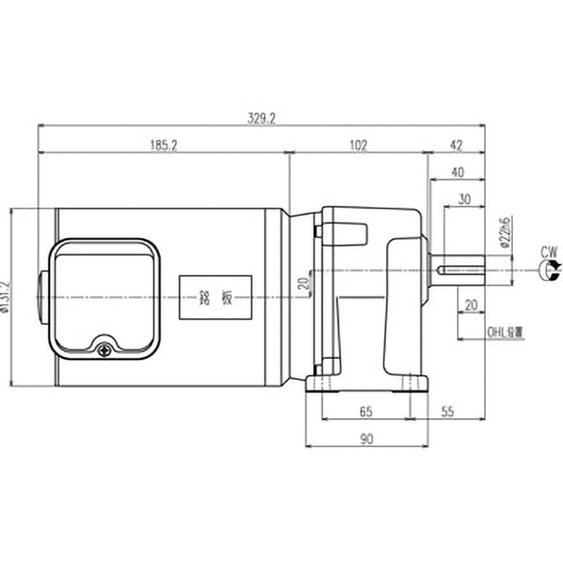 SML2-01-200 シグマー 平行軸単相100w脚取付形減速機 シグマー技研 新シリーズ 出力0.1kW ブレーキ無し   SML2-01-200