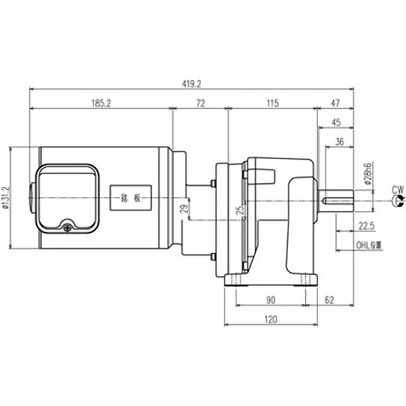 SML2-01-300 シグマー 平行軸単相100w脚取付形減速機 シグマー技研 新シリーズ 出力0.1kW ブレーキ無し   SML2-01-300
