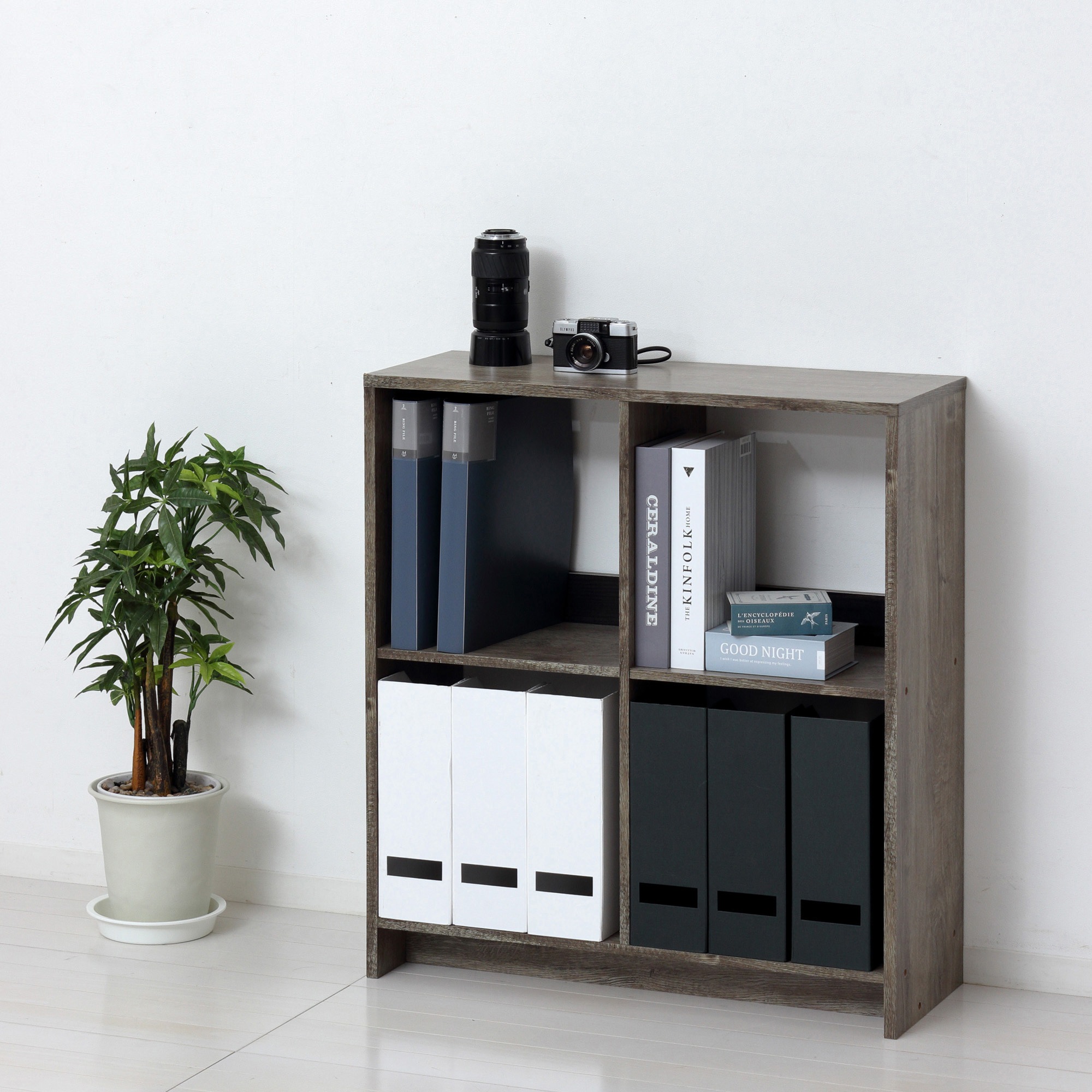 ｵｰﾌﾟﾝﾗｯｸ(No:1286124) EZBO ツイストロック オープンラック ミドルブラウン(4段): 店舗什器
