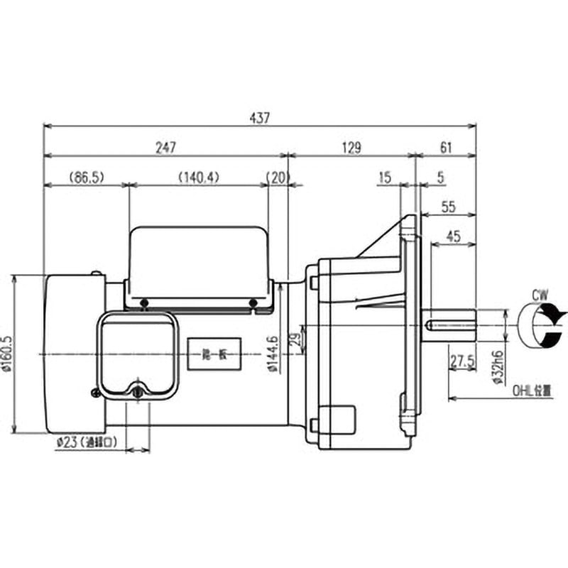 SMF2-08-50 シグマー 平行軸単相750wフランジ取付形減速機 シグマー技研 新シリーズ ブレーキ無し   SMF2-08-50