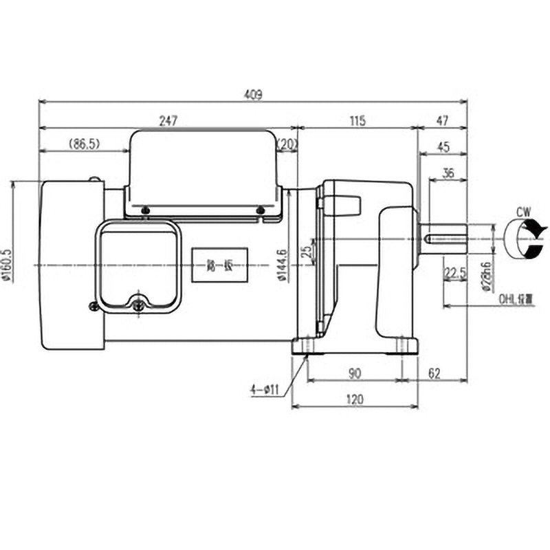 SML2-08-10 シグマー 平行軸単相750w脚取付形減速機 シグマー技研 新シリーズ ブレーキ無し   SML2-08-10