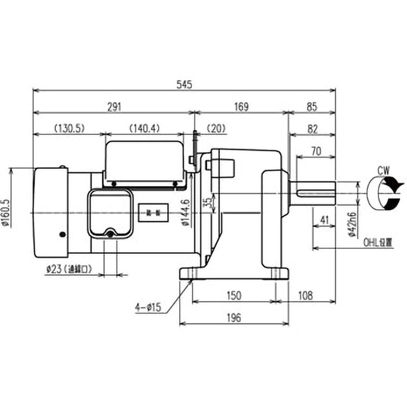 SMLB2-08-120 シグマー 平行軸単相750w脚取付形減速機 シグマー技研 新シリーズ ブレーキ付   SMLB2-08-120