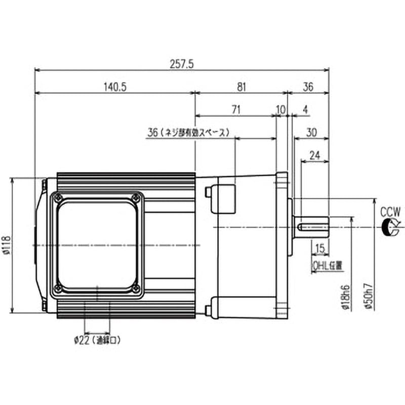 シグマー 平行軸三相0.74Kw脚取付形減速機 減速比1/80 ( TML2-07-80 ) シグマー技研 シグマー 平行軸三相0.74Kwブレーキ付脚取付形減速機