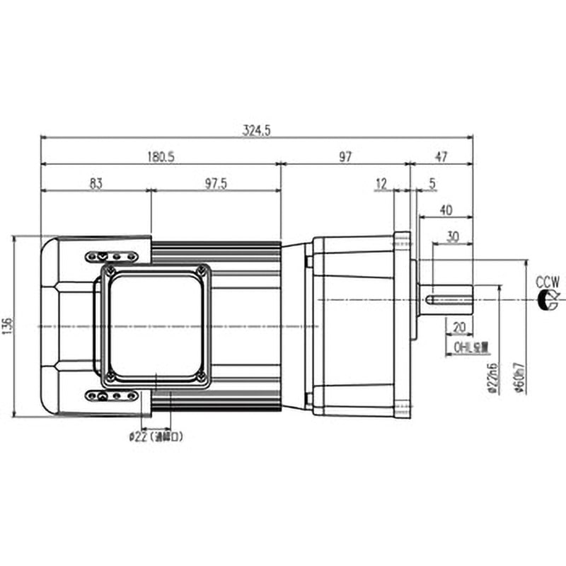 TMK2-04-25 シグマー 平行軸三相0．4kw小フランジ形減速機 シグマー技研 新シリーズ ブレーキ無し   TMK2-04-25
