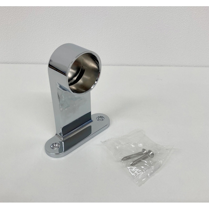 F型ブラケット 首長 MIZUKAMI(水上) クロームメッキ 首長・止 適合パイプ径32mm 1箱(20個) 9,344円