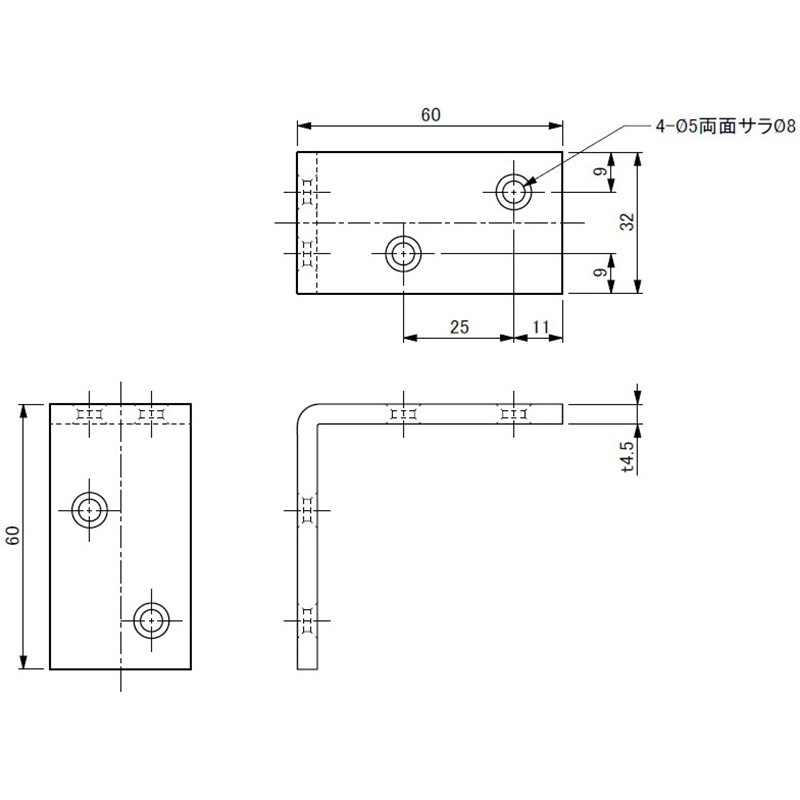 ユニクロ パワフル隅金 MIZUKAMI(水上) 寸法60×60mm 1箱(50個)