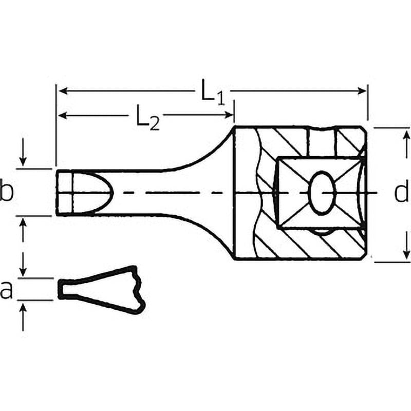 41K-1.0X5.5 1/4″SQマイナスビットソケット 1個 STAHLWILLE
