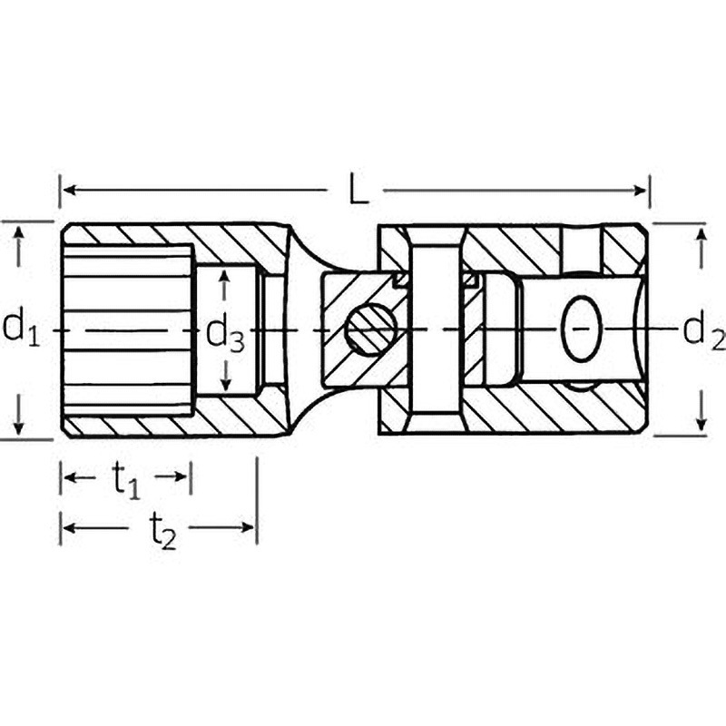 402-7 1/4″SQユニバーサルソケット STAHLWILLE(スタビレー) 穴角