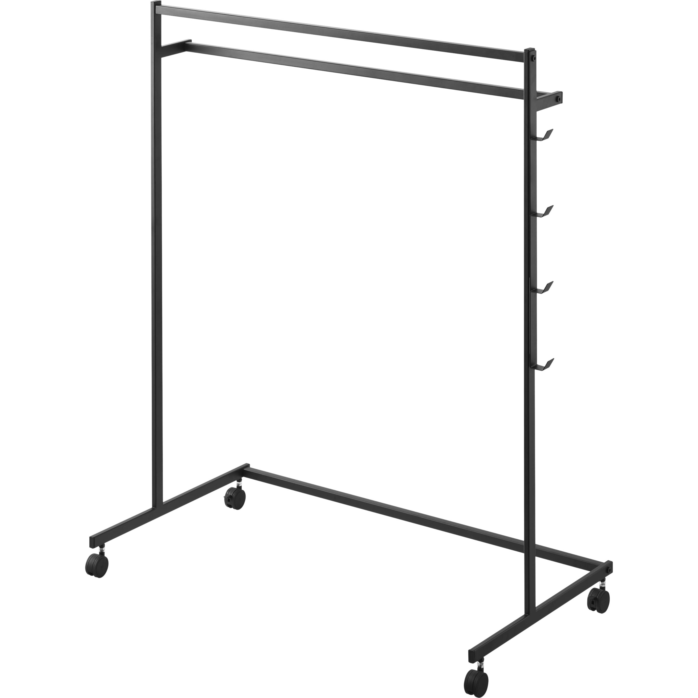 1436 収納力アップハンガーラック タワー 2段 ブラック 1個 山崎実業 【通販モノタロウ】