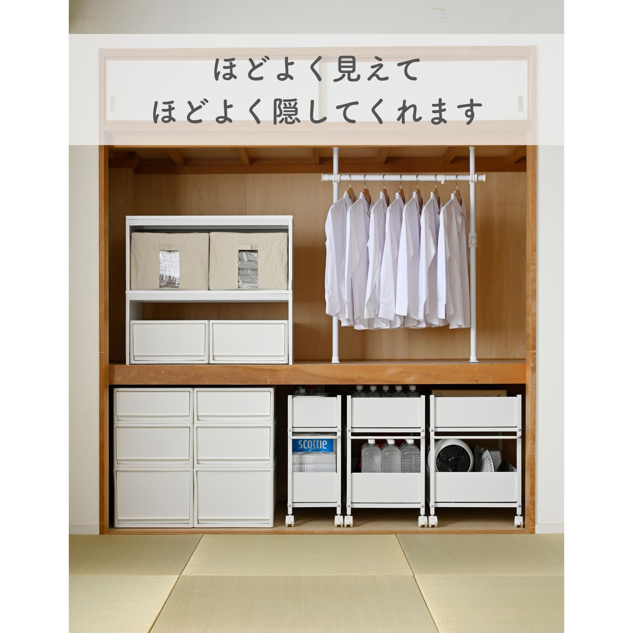 NOPR-7538(GG)×2 頑丈 収納ラック キャスター付き 1セット(2個