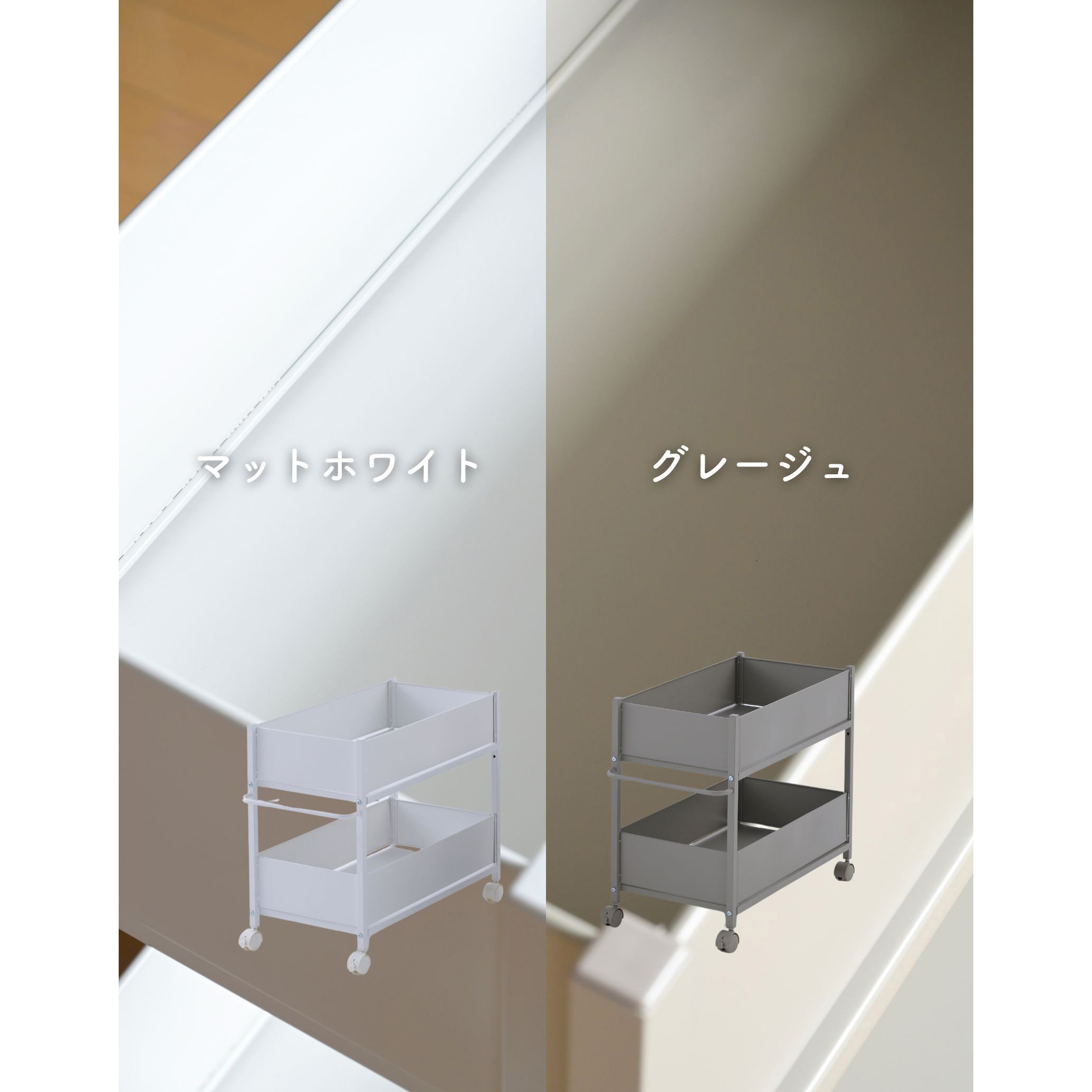 NOPR-7538(GG)×2 頑丈 収納ラック キャスター付き 1セット(2個