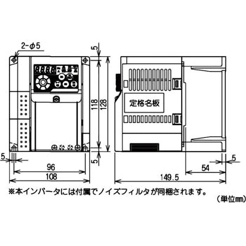 FR-FS2-0.8K 換気送風機用インバータ FREQROL-FS2シリーズ(単相100V) 1個 三菱電機 【通販モノタロウ】