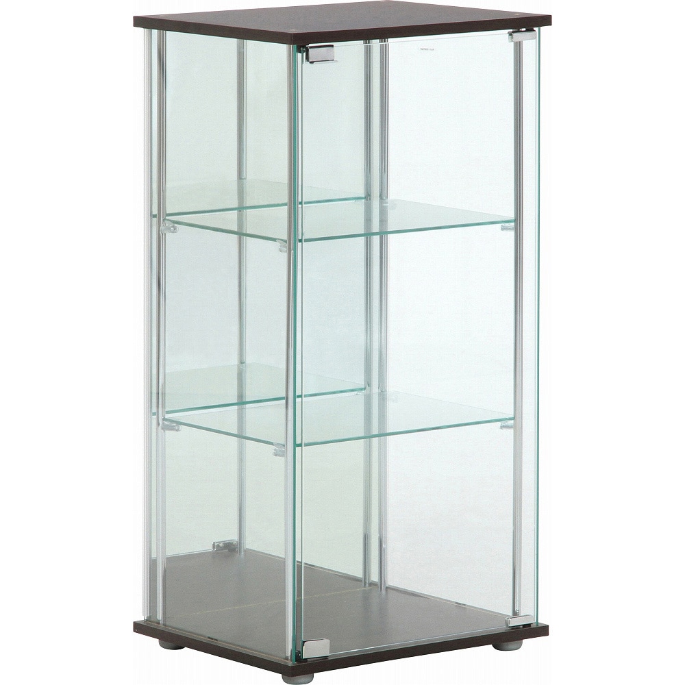 96048 ガラスコレクションケース 3段(背面ミラー付き) 不二貿易