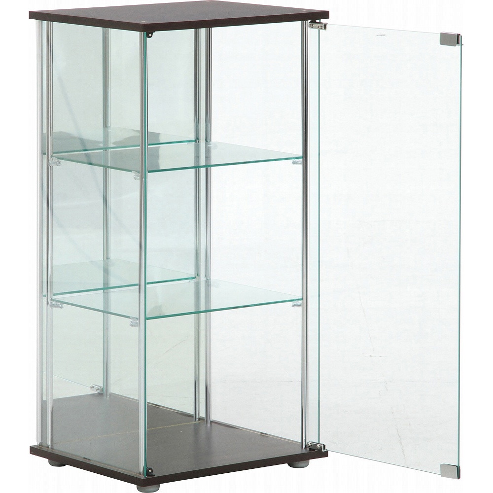 96048 ガラスコレクションケース 3段(背面ミラー付き) 不二貿易