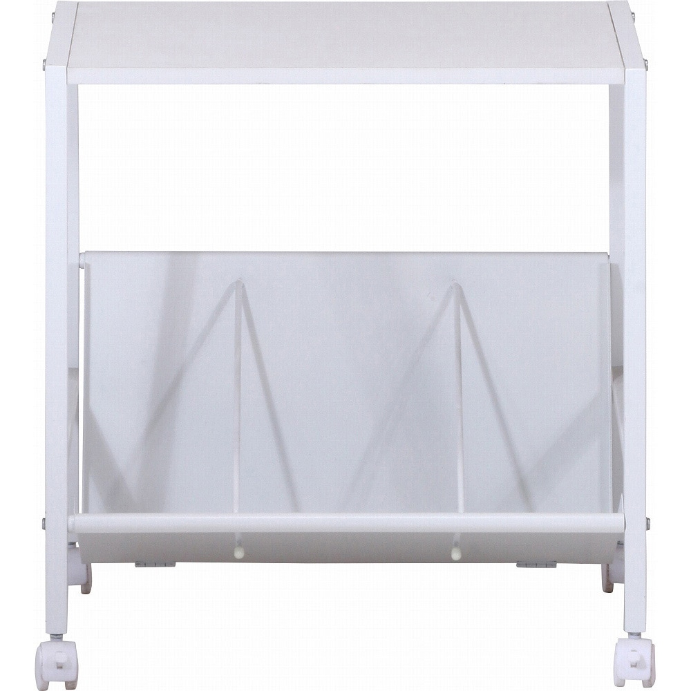 83984 ホワイト ファイルワゴン 不二貿易 キャスターあり 1段 - 【通販