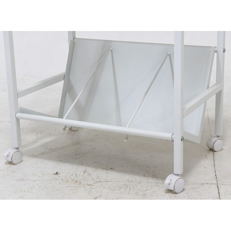 83984 ホワイト ファイルワゴン 不二貿易 キャスターあり 1段 - 【通販