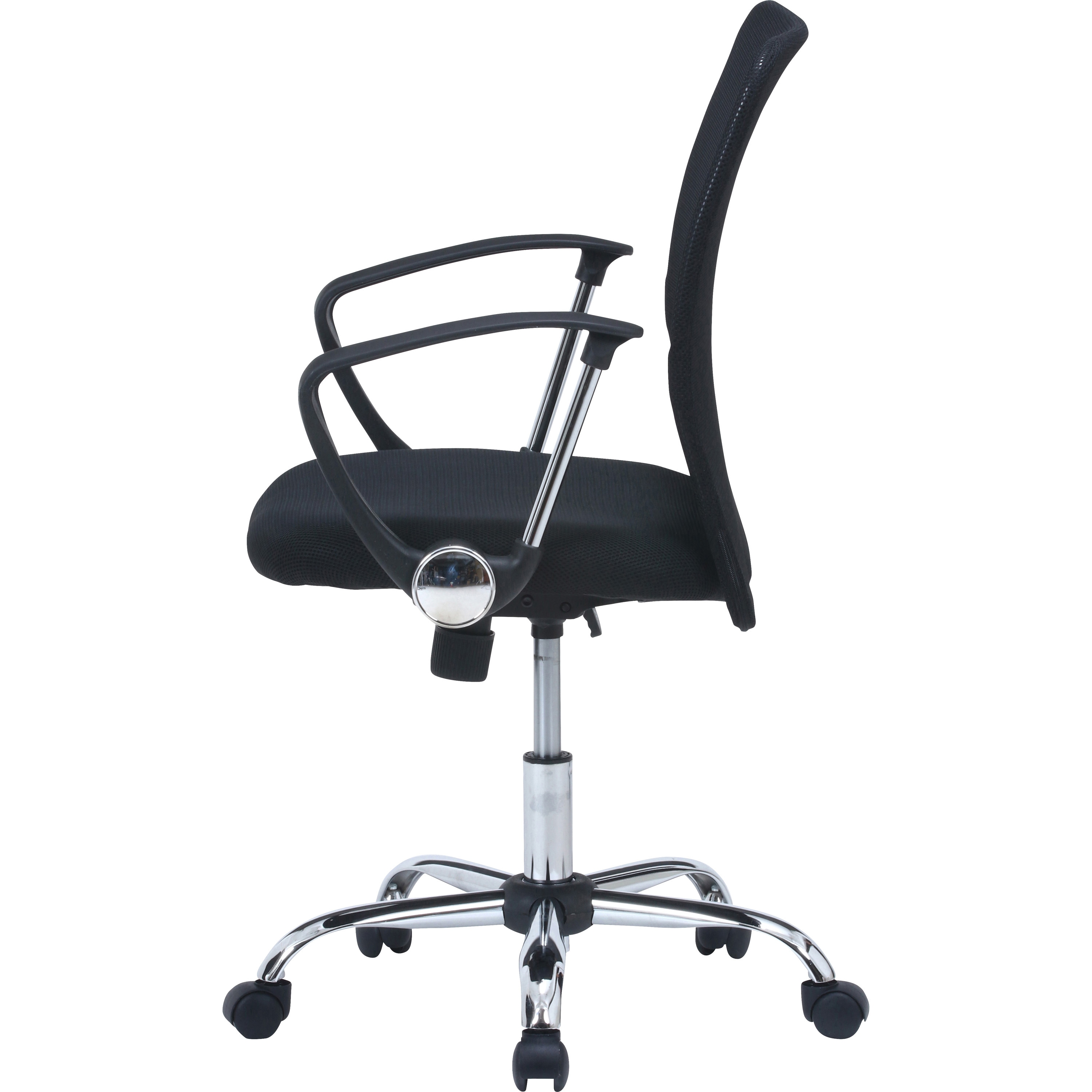 90874 メッシュバックチェアー HF-78 不二貿易 肘掛あり ブラック色 高