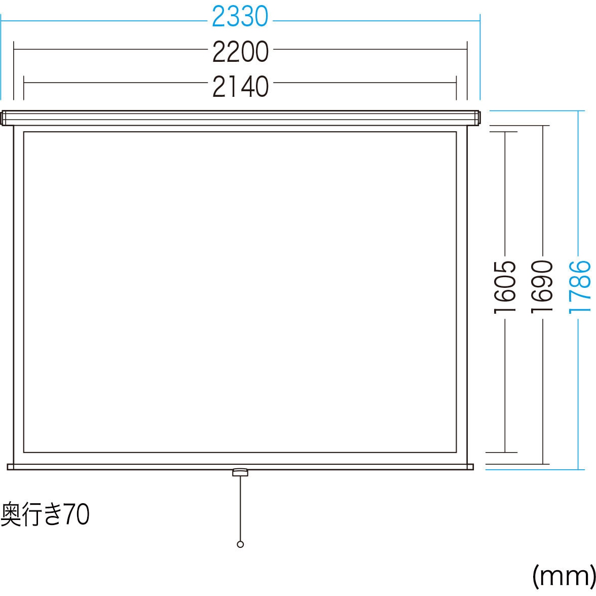 PRS-TS103 プロジェクタースクリーン サンワサプライ マット系 対角線