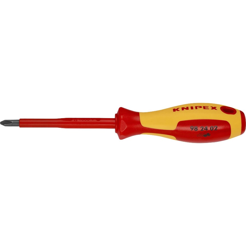 9824-02 (+) 絶縁ドライバー 1000V KNIPEX(クニペックス) 単品