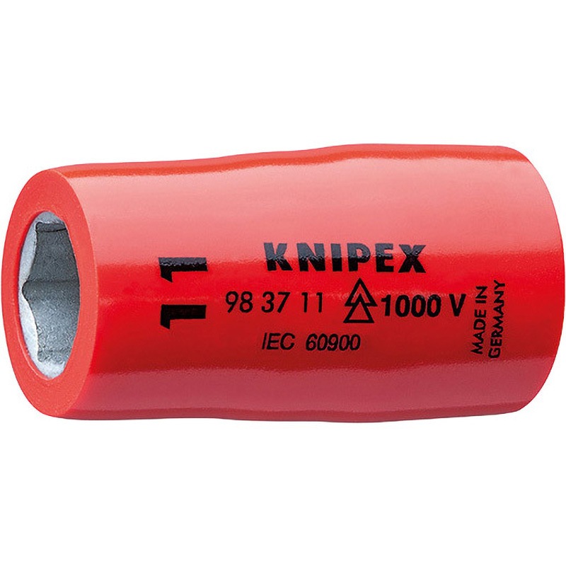9837-11 (3/8SQ) 絶縁ソケット 1000V KNIPEX(クニペックス) サイズ11mm