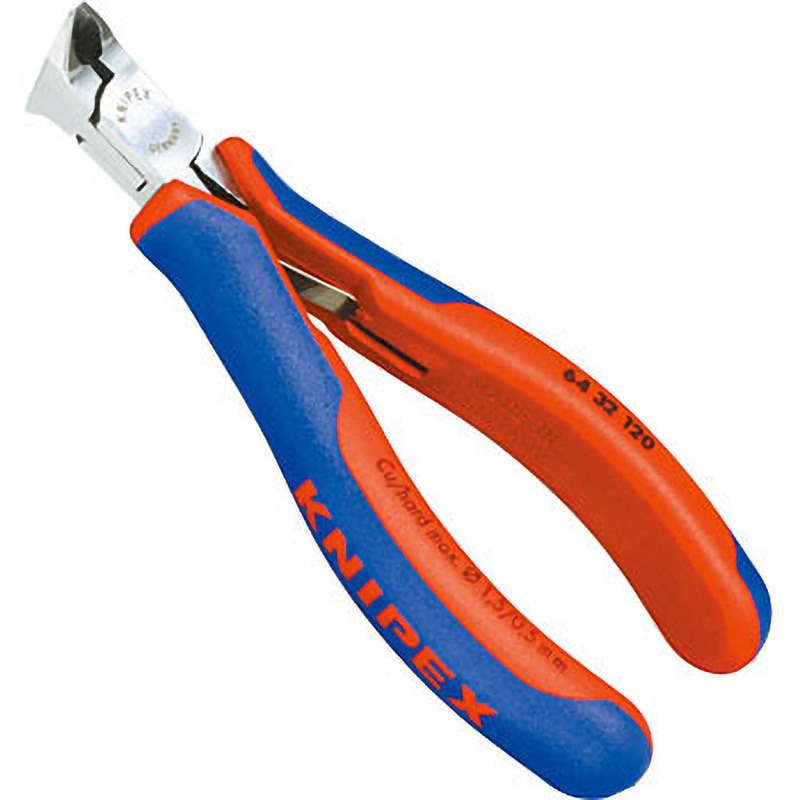 クニペックス KNIPEX 6432-120 エレクトロニクスエンドカッティングニッパー