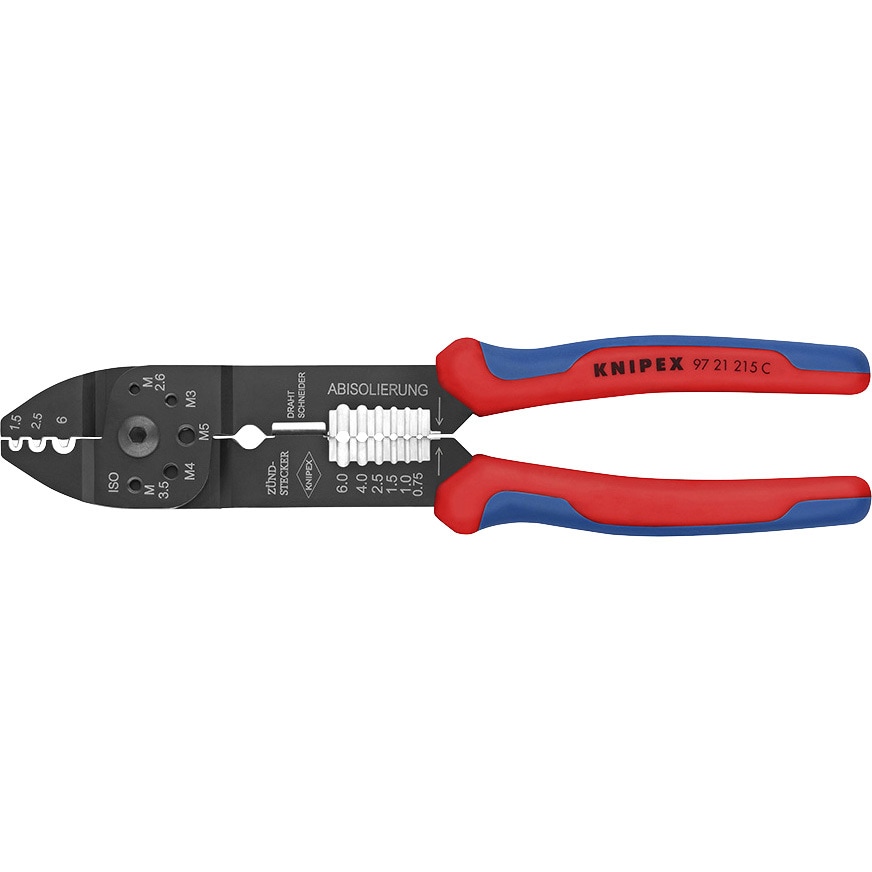 9721-215C クリンピングプライヤー クニペックス(KNIPEX) 圧着範囲(裸端子)0.5-6.0mm<sup>2</sup>  9721-215C - 【通販モノタロウ】