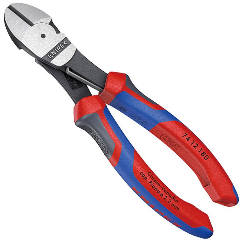 7412-180SB バネ付強力型斜ニッパー 1丁 KNIPEX(クニペックス) 【通販