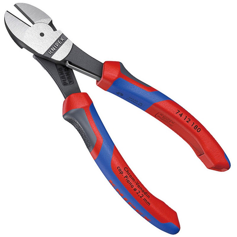 7412-180SB バネ付強力型斜ニッパー 1丁 KNIPEX(クニペックス) 【通販