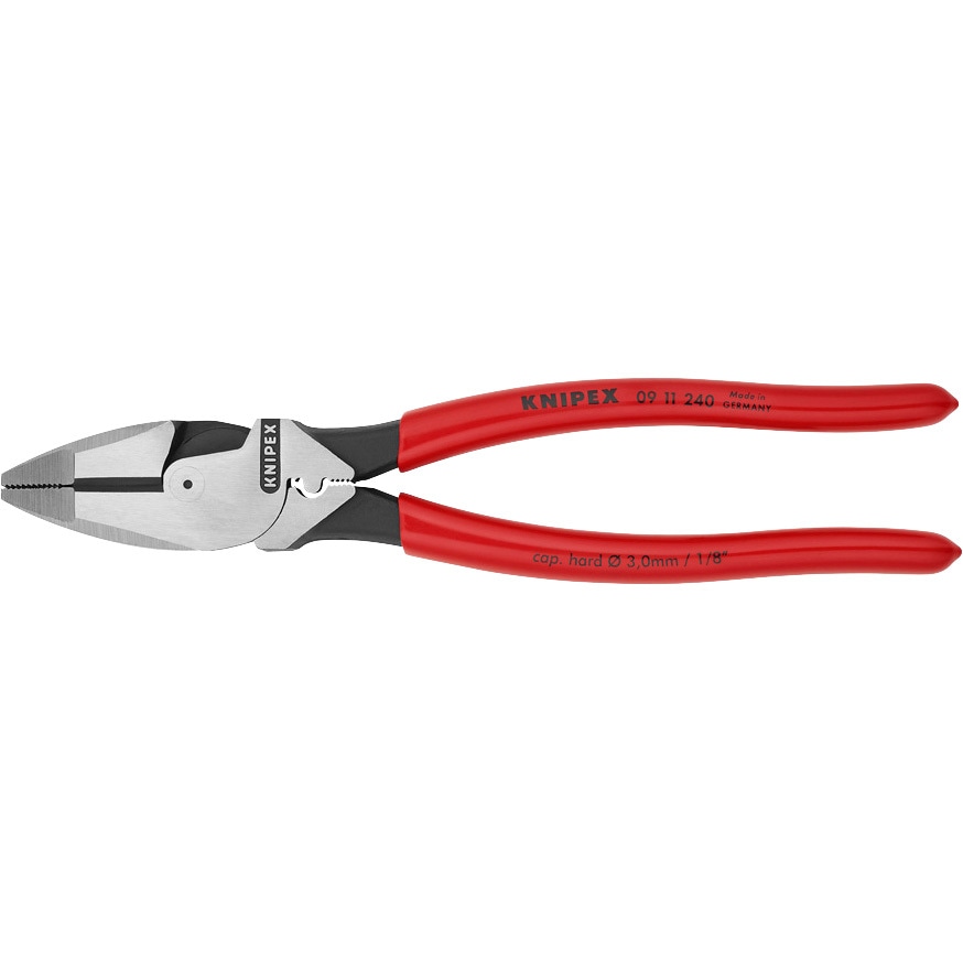 0911-240 架線工事用強力ペンチ(圧着付) 1丁 KNIPEX