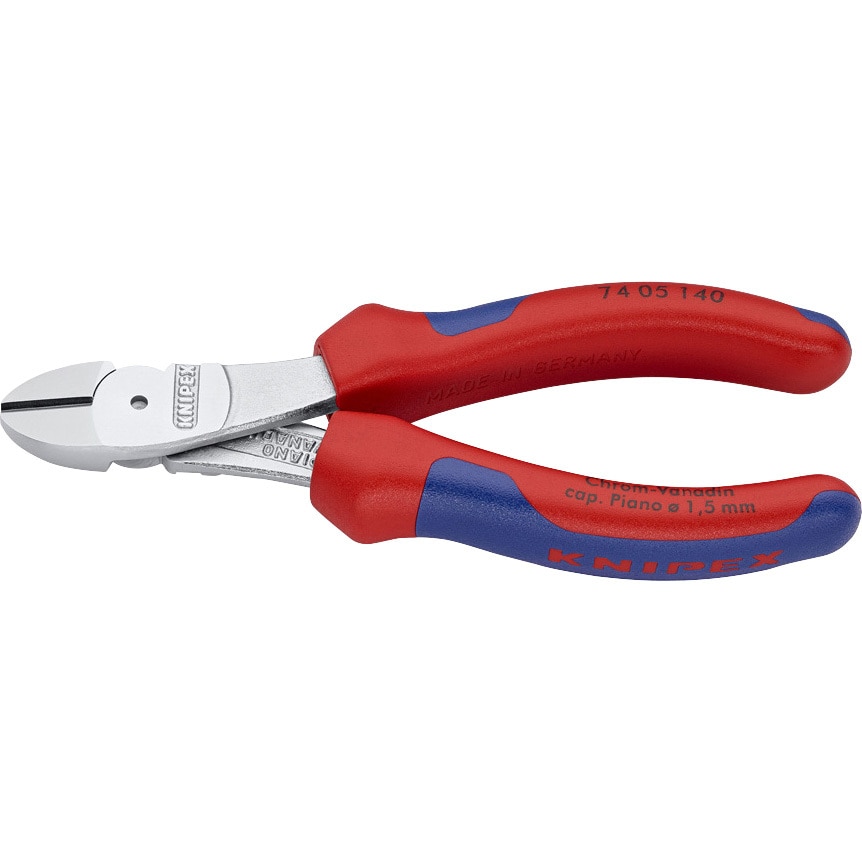 7405-140 強力型斜ニッパー(硬線用) 1本 KNIPEX(クニペックス