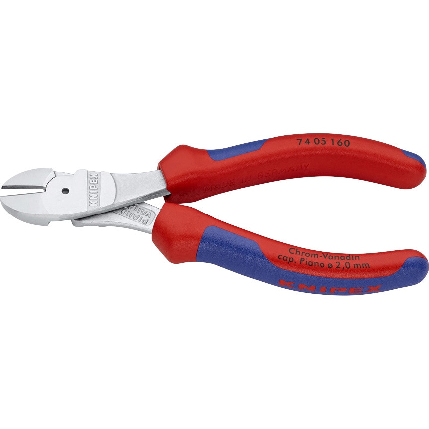 7405-160 強力型斜ニッパー(硬線用) 1本 KNIPEX(クニペックス