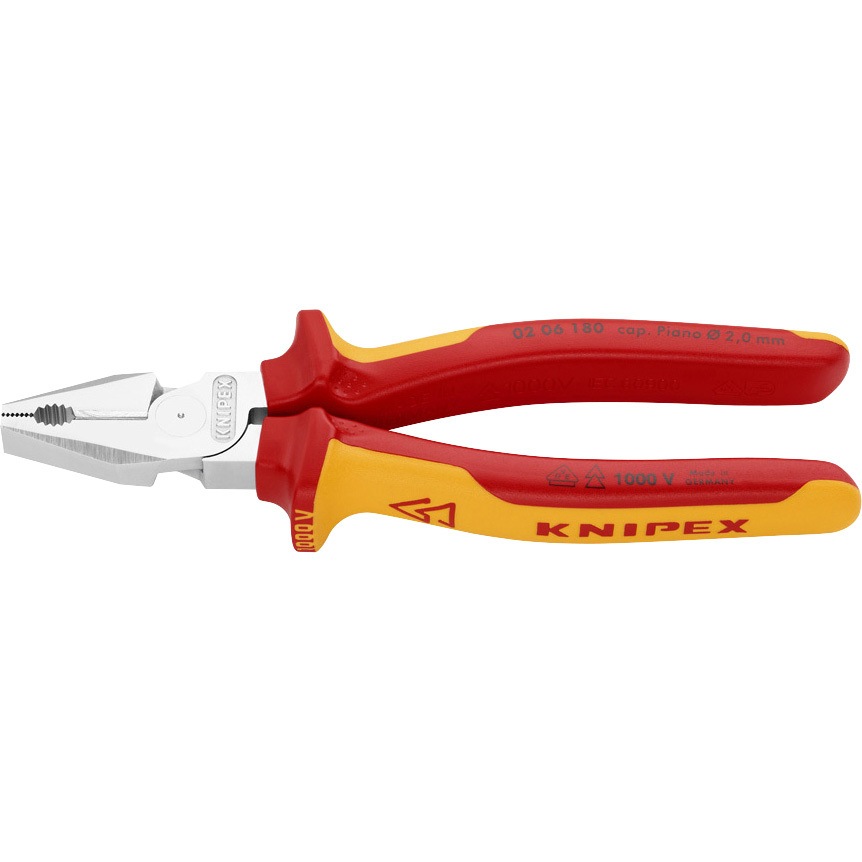 0206-180 強力絶縁ペンチ 1000V KNIPEX(クニペックス) 長さ180mm 5,878円