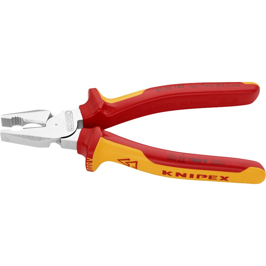 0206-180 強力絶縁ペンチ 1000V KNIPEX(クニペックス) 長さ180mm